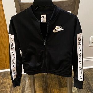 Nike Black and White Zip-Up Jacket